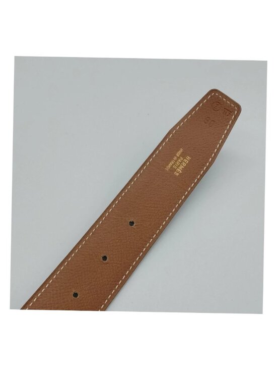 Authentic Hermès H Constance Reversible Black Brown Leather Belt Gold Buckle main image 7